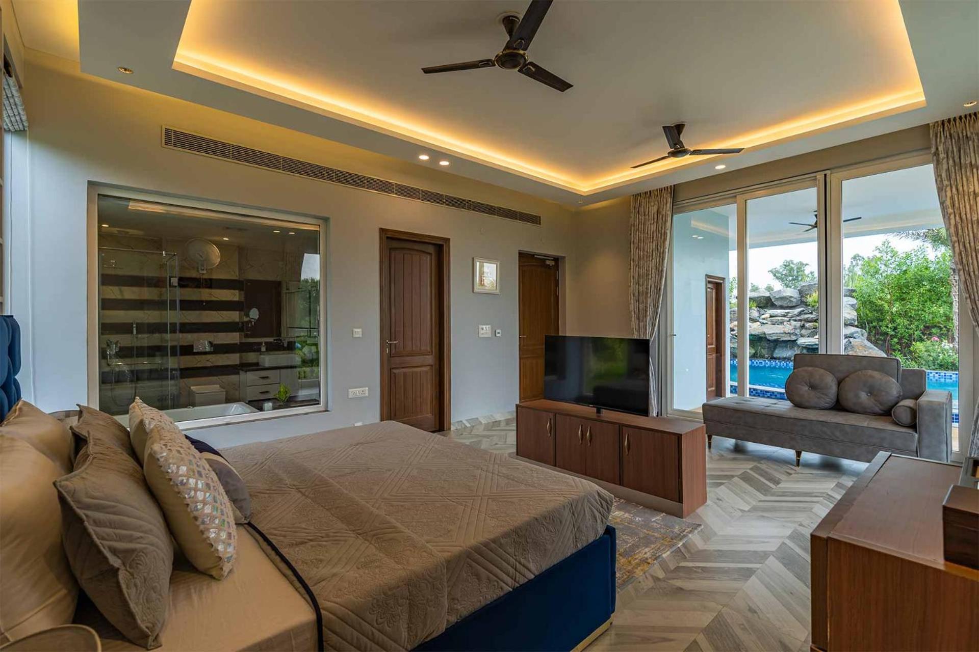 Stayvista At Serenity Farms With Pool, Lawn, Bonfire & Bbq Sohna Exteriér fotografie